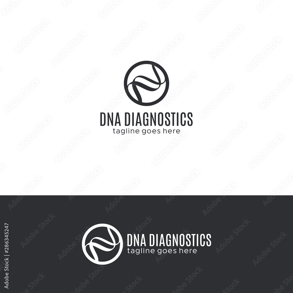 DNA spiral logo template DNA spiral logo template