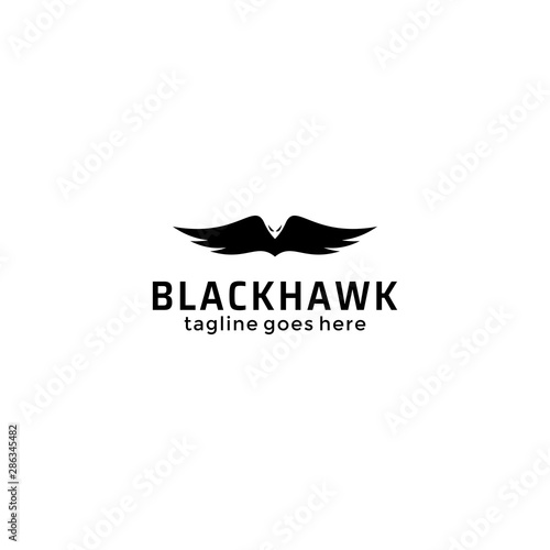 Eagle logo vector design, falcon logotype template, hawk illustration
