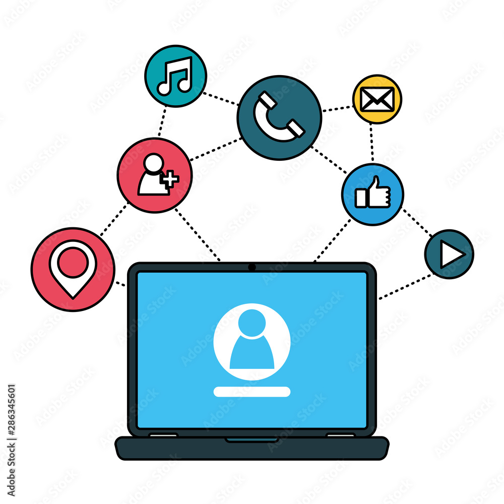 Social media and multimedia vector design Social media and multimedia vector design