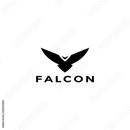Eagle logo vector design, falcon logotype template, hawk illustration