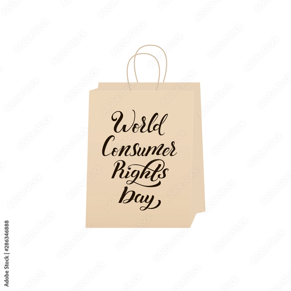 Illustration of World consumer rights day letetring. For advertising, marketing, bussines needs. Illustration of World consumer rights day letetring. For advertising, marketing, bussines needs.