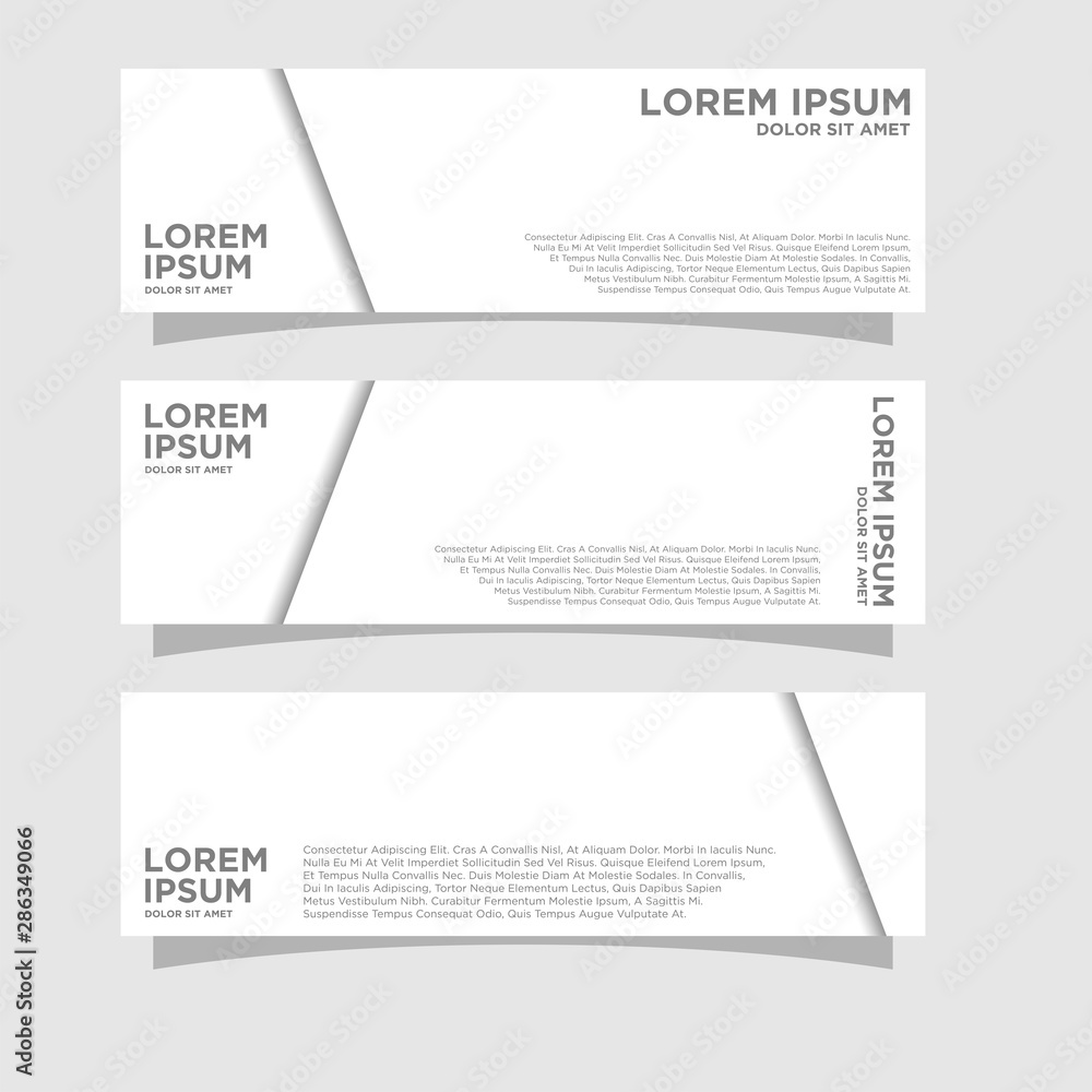 Set of three abstract vector banners.modern template design for web