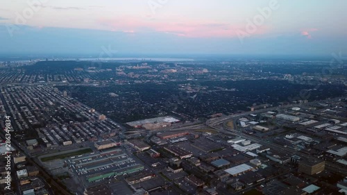 Wallpaper Mural Aerial view of Montreal city, Plane passenger view Torontodigital.ca
