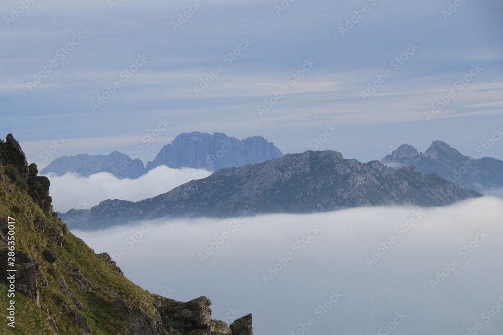 lake of clouds in the mountains, sea of fog
