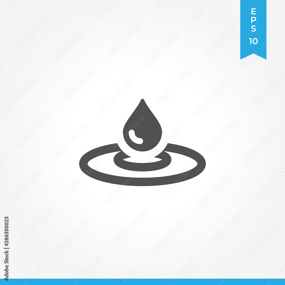 Water vector icon, simple car sign. Water vector icon, simple car sign.