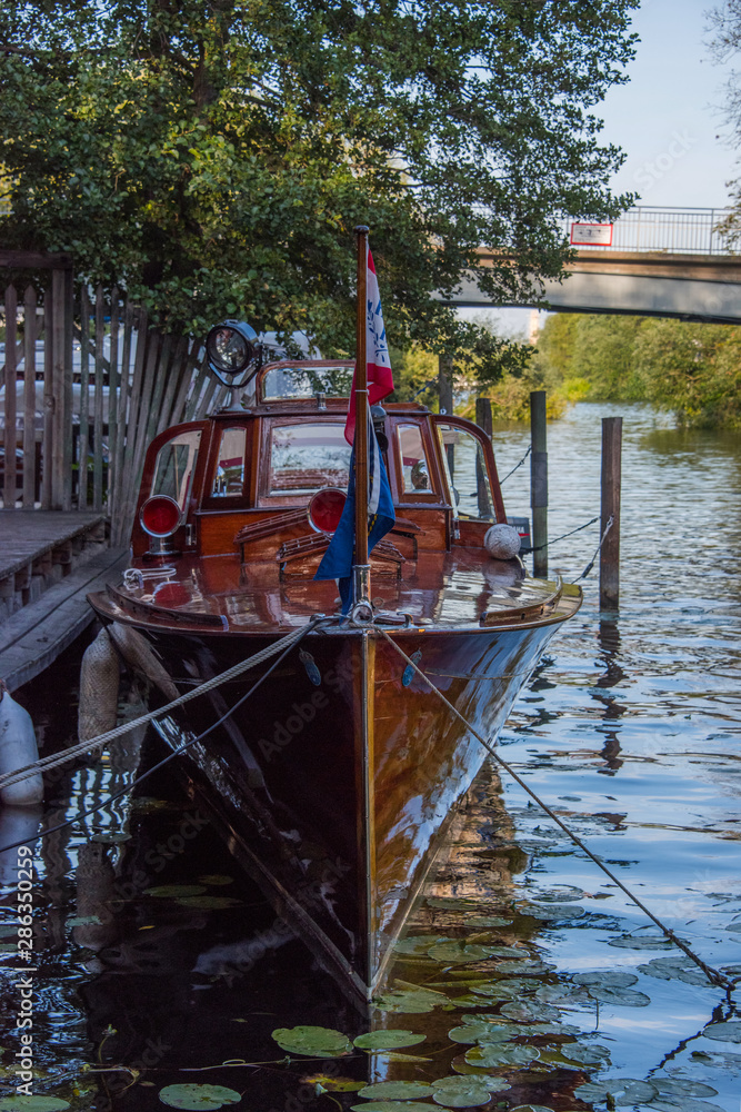 Fototapeta premium Old timer boats in Stockholm