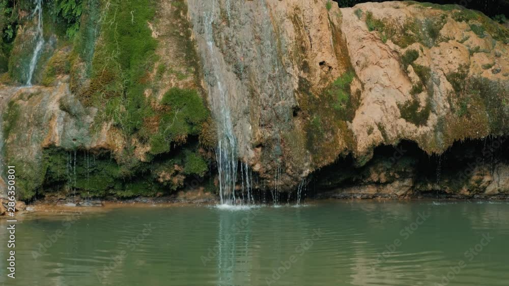 Waterfall green forest river in spain catalonia Waterfall green forest river in spain catalonia