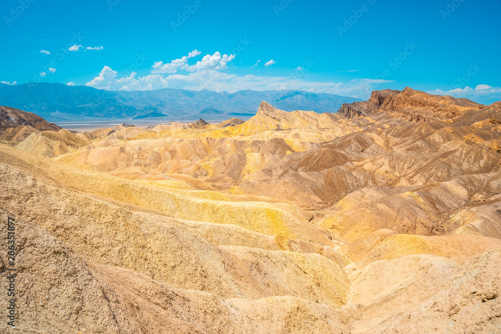 Lovely mix of colors from the Zabriskie Point viewpoint in Death Valley, California. United States