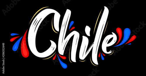 Chile Patriotic Banner design Chilean flag colors vector illustration