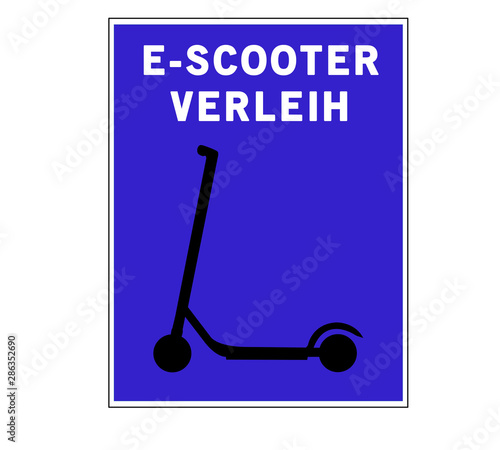 Fototapeta E-Scooter Verleih