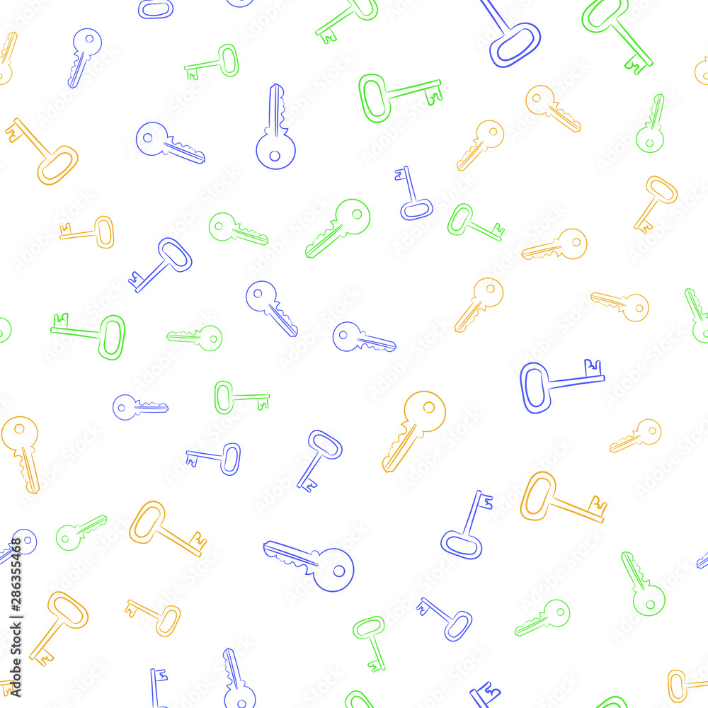 Seamless vector pattern with Keys. Texture for textile, wallpaper and backdrop Seamless vector pattern with Keys. Texture for textile, wallpaper and backdrop