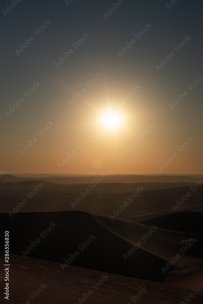 Sunset at the desert, vertical version