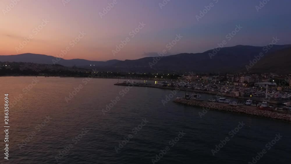 Sunset over the sea, yacht parking, yachts, sea, ocean, Croatia, Storbec. Sunset over the sea, yacht parking, yachts, sea, ocean, Croatia, Storbec.