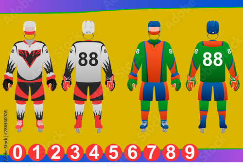 Ice Hockey Jersey Design Illustration