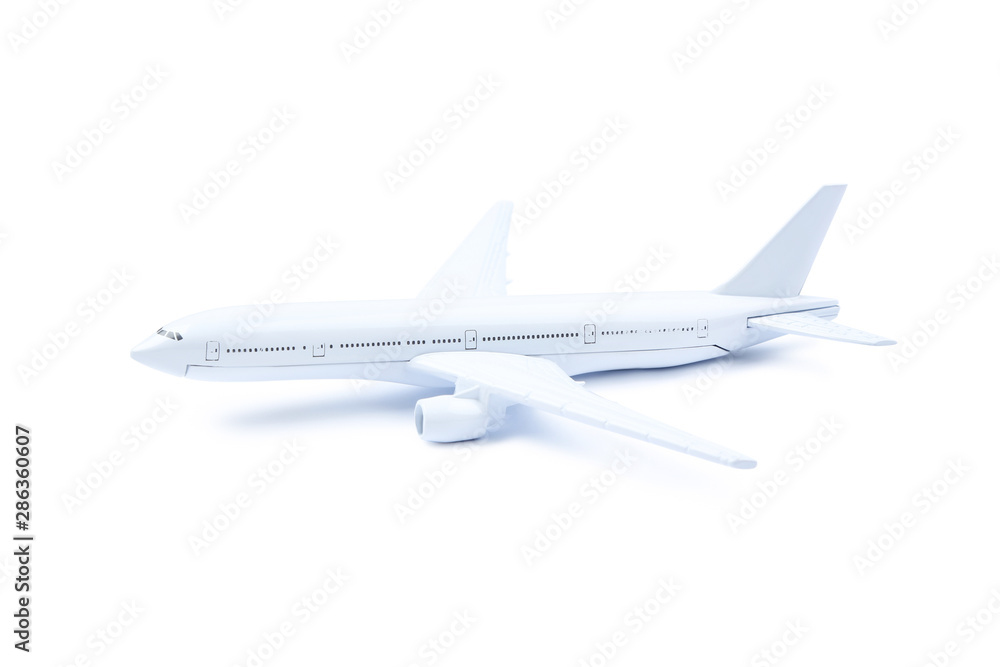 Airplane model isolated on white background