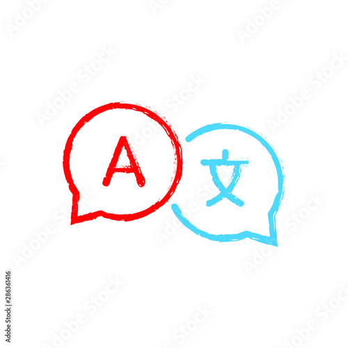 language translation icon. vector illustration