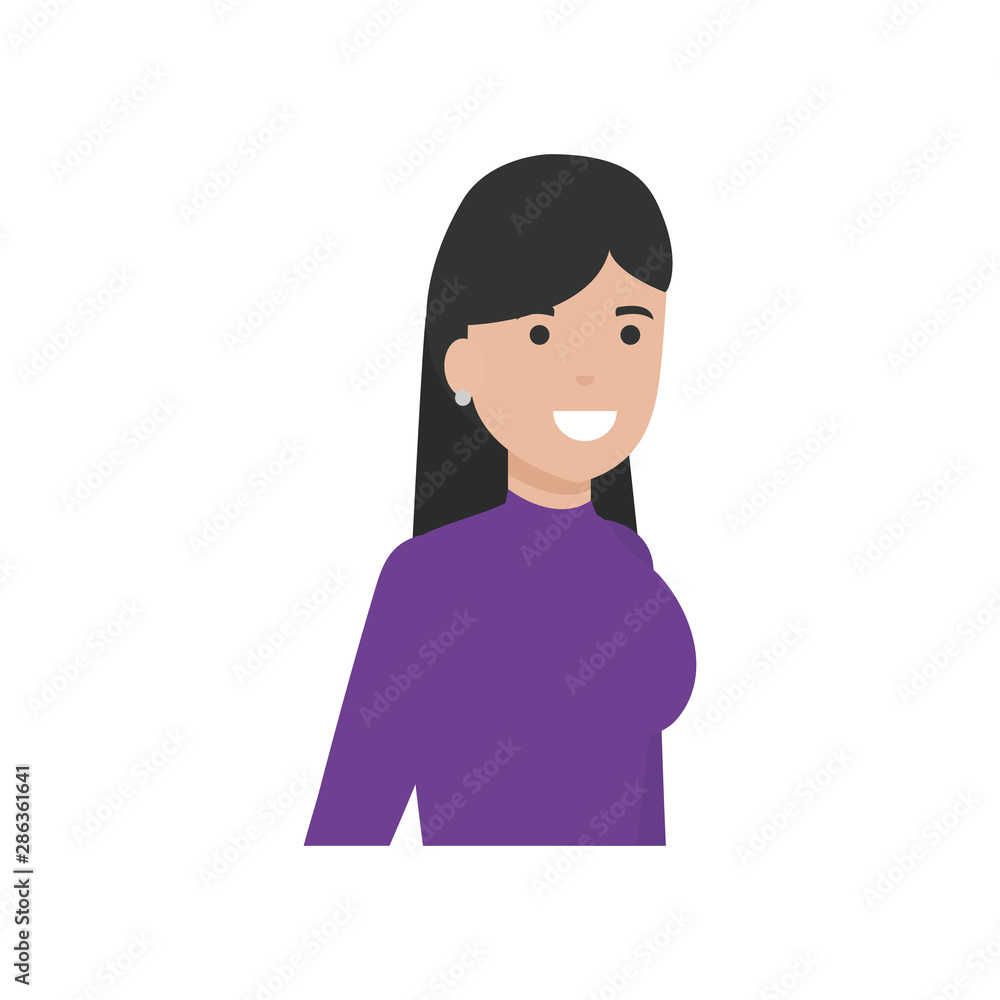 Isolated avatar woman vector design Isolated avatar woman vector design