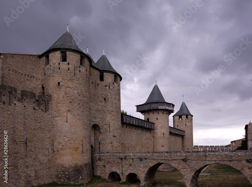 medieval castle of the cite de Carcassonne in France