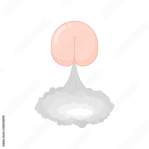 Ass explodes burst. Butthurt sign. Butt Hurt icon. irritability symbol vector illustration