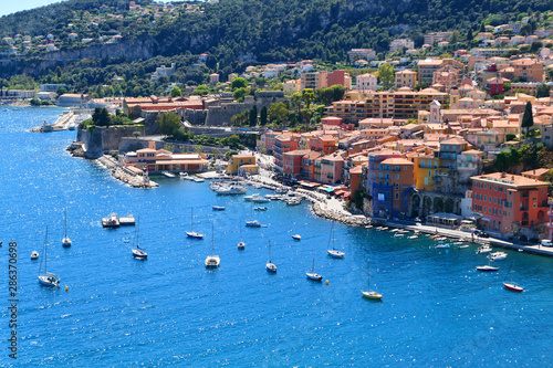 Villefranche sur Mer, seaside town on French Riviera.