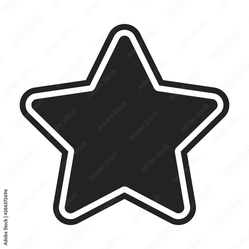 Black star icon isolated on white background. Vector illustartion Black star icon isolated on white background. Vector illustartion