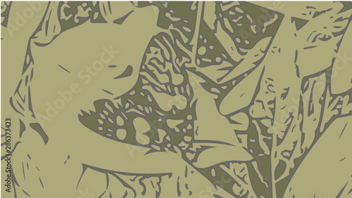 Abstract back to nature pattern. Botany and butterfly vector template.