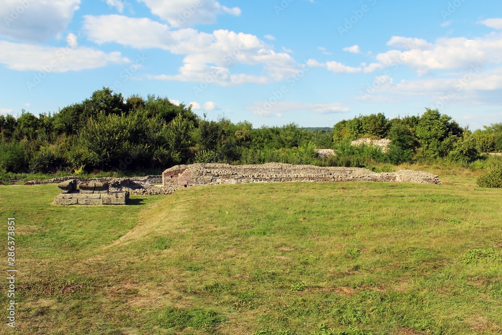 Roman palace ruins in Felix Romuliana site in Serbia (Unesco world heritage site)