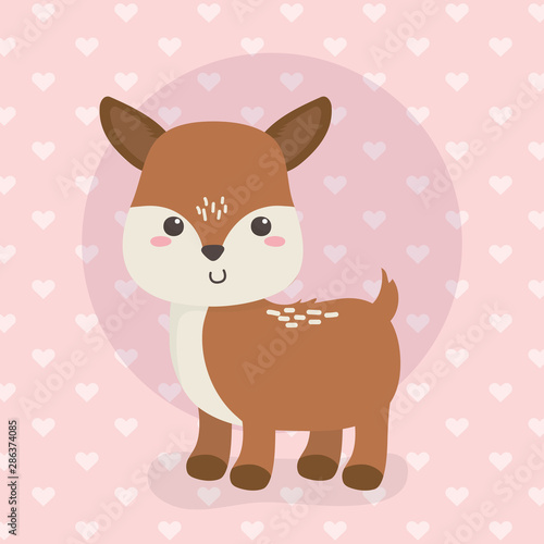 cute fawn animal farm character