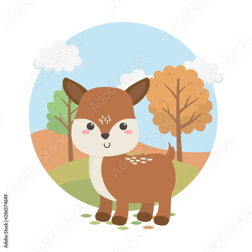 cute fawn animal farm character