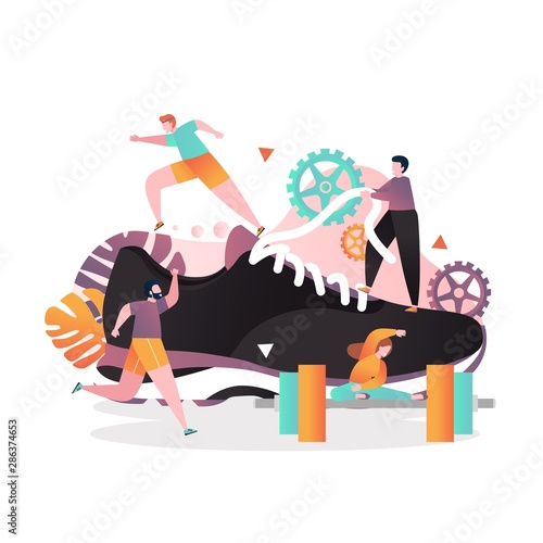 Sport vector concept for web banner, website page