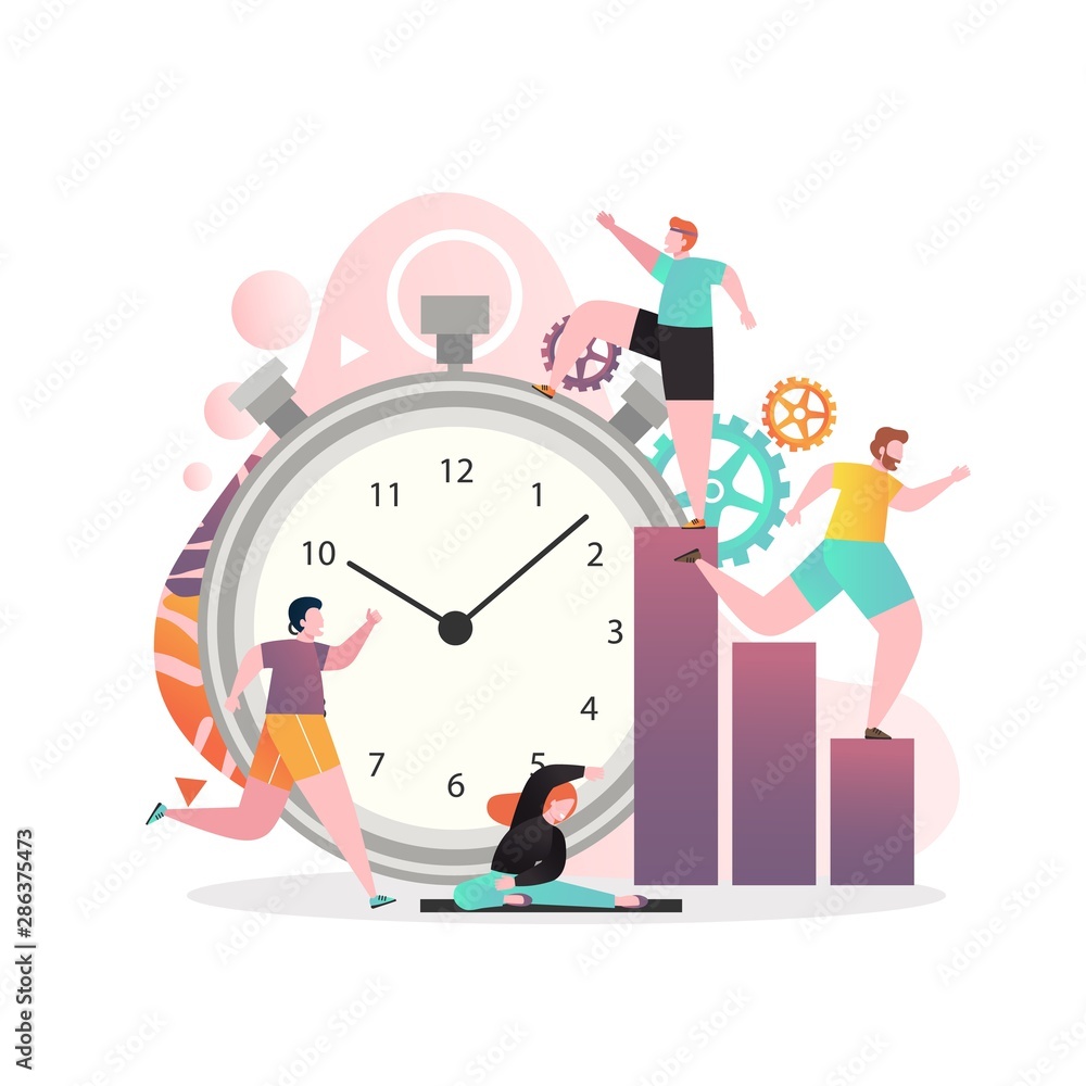 Sport time vector concept for web banner, website page Sport time vector concept for web banner, website page