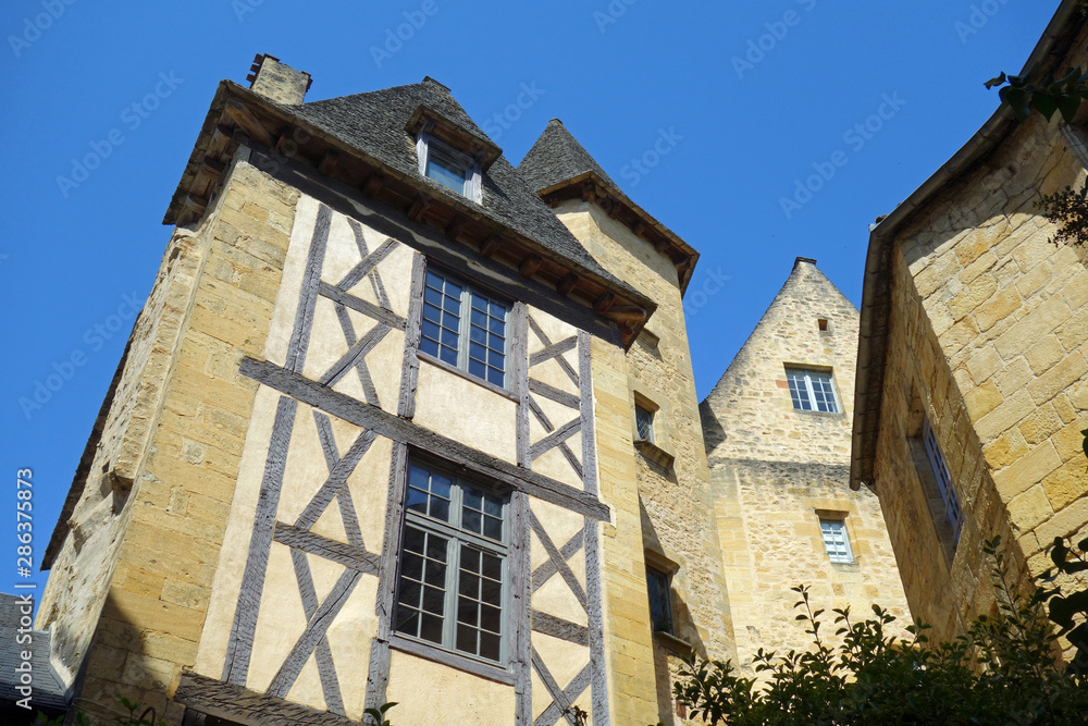 Sarlat la Canéda in Frankreich Stadtansicht Stock Photo Adobe Stock
