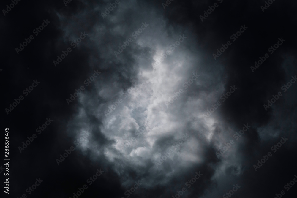 Plakat Sky clouds cirrus clouds monochrome