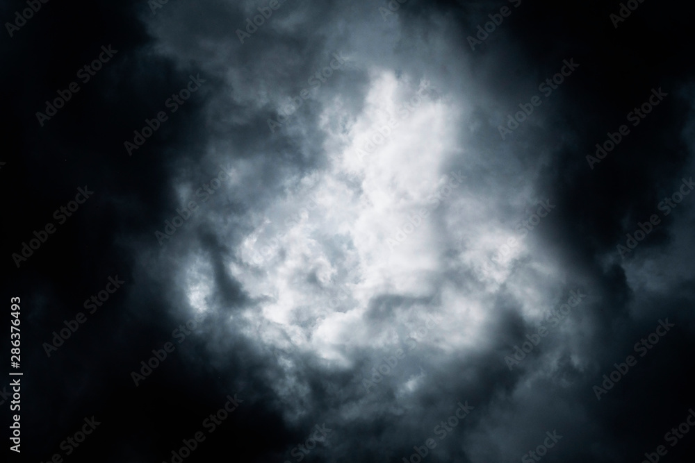 Plakat Sky clouds cirrus clouds monochrome