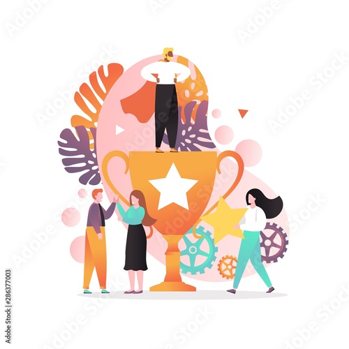 Success vector concept for web banner, website page
