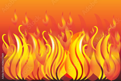 Fire and flames background vector image design illustration web template