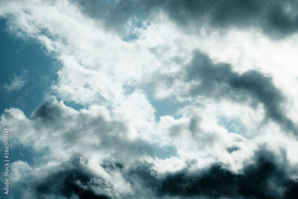 Obraz premium Sky clouds cirrus clouds on a blue background