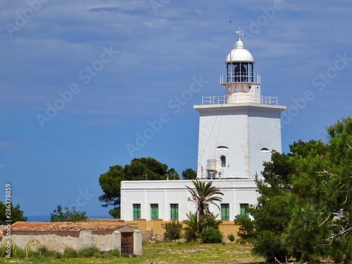 lighthouse of the cape of Santa Pola on the coast of Alicante