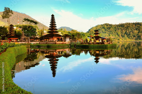 Pura Ulun Danu temple on a lake Beratan on Bali Indonesia
