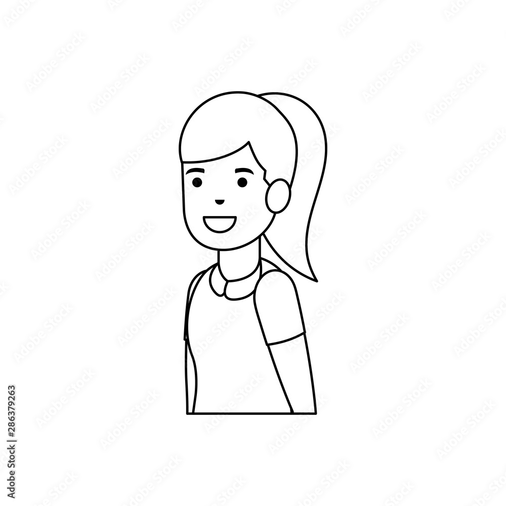 Isolated girl cartoon design