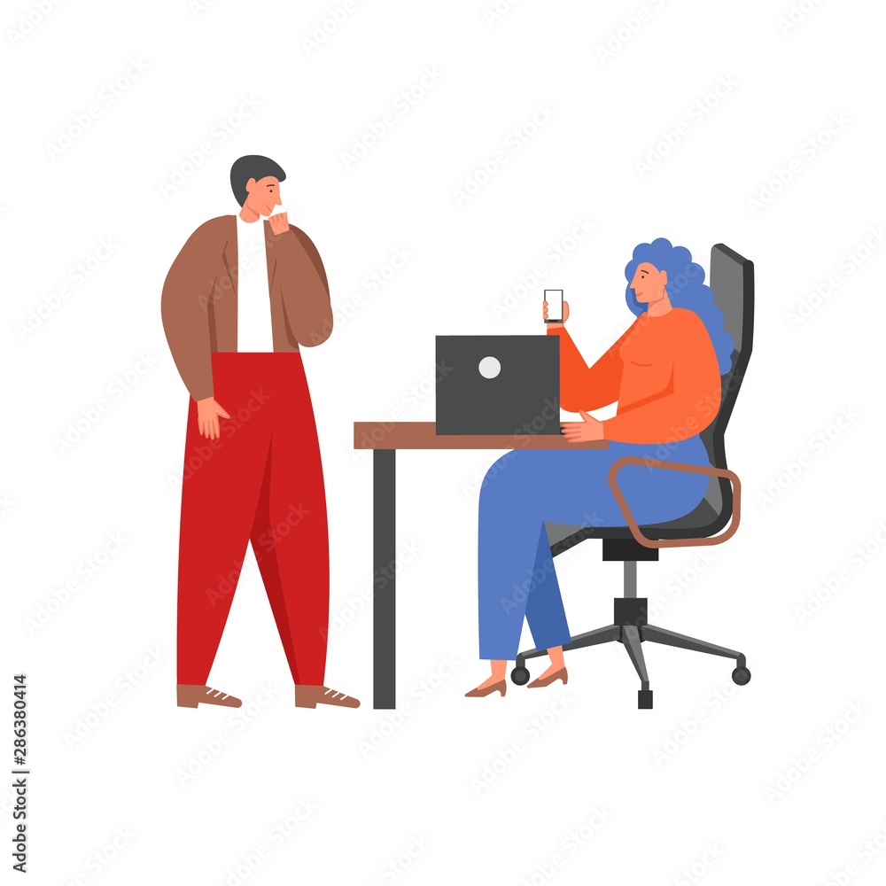 Business team characters, vector flat isolated illustration Business team characters, vector flat isolated illustration