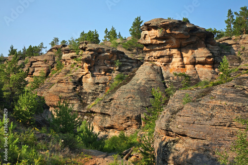 Rocks near Karkaralinsk. Karaganda Oblast. Kazakhstan