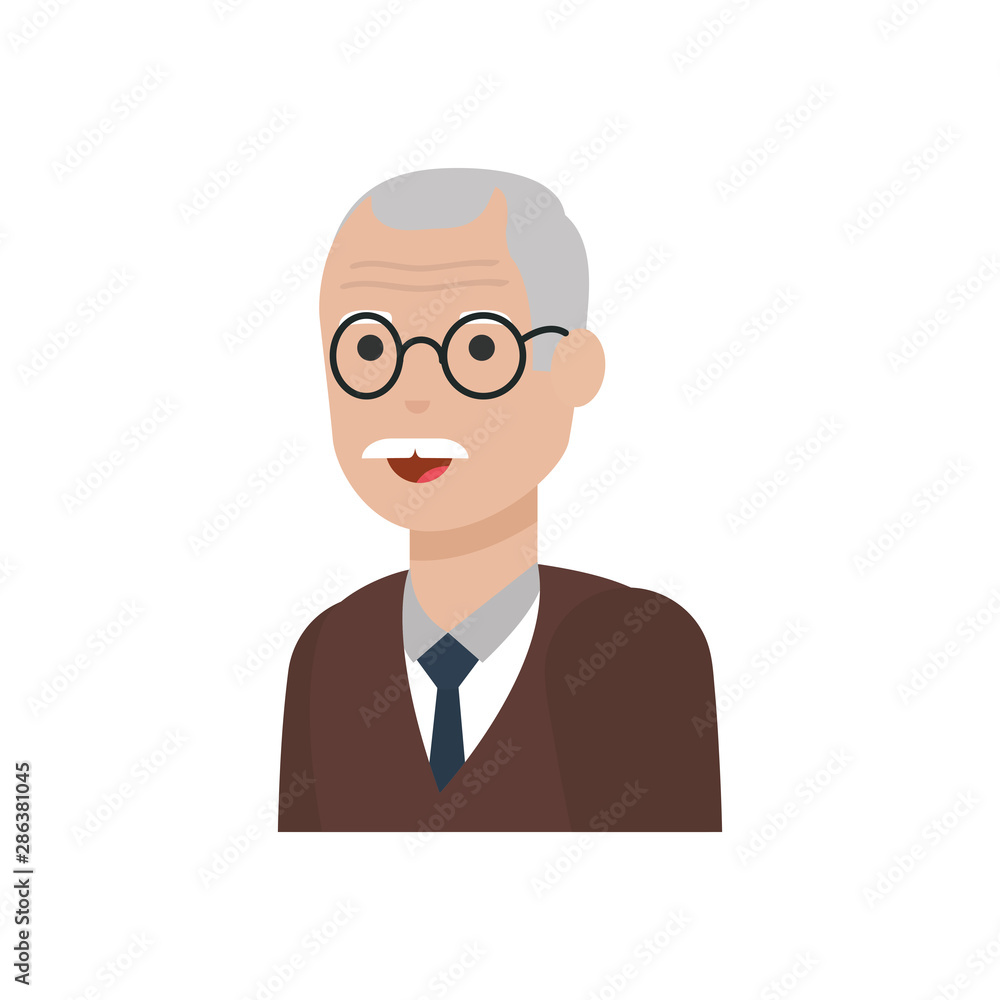 Grandfather cartoon vector design Grandfather cartoon vector design