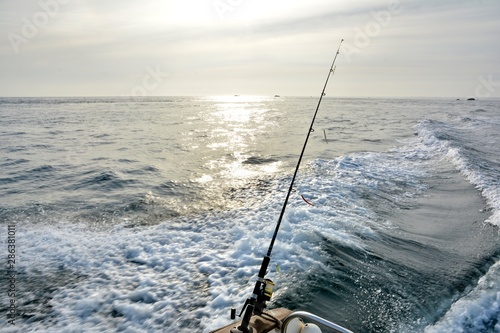 Pêche en mer en bateau à moteur en Bretagne