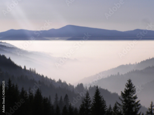 landscape with fog in the valleys © sebi_2569