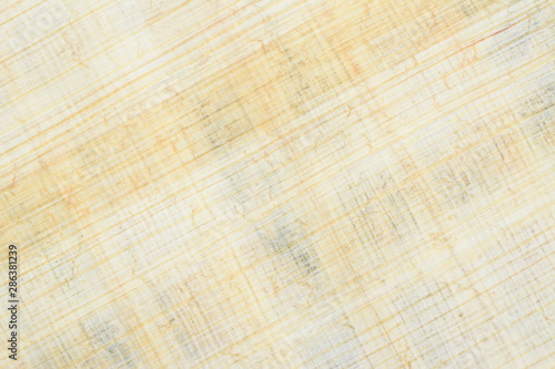 Authentic Egyptian papyrus paper, diagonal background and texture 45. Closeup high resolution.
