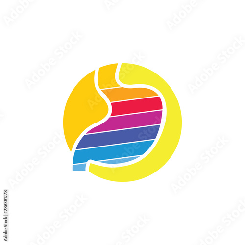 Colorful endoscopy logo vector design template