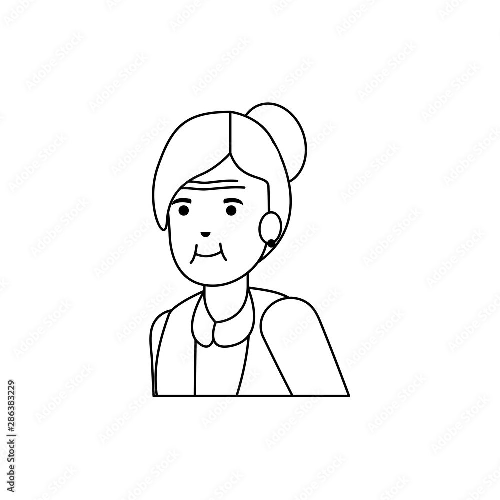 Grandmother cartoon vector design Grandmother cartoon vector design