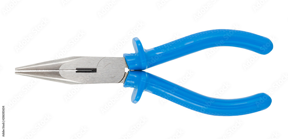 Blue plier isolated on white background, hand tool Blue plier isolated on white background, hand tool