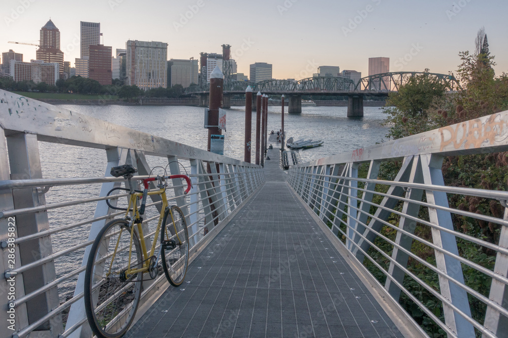 bicycles at Portland water front